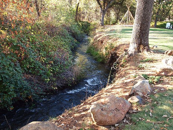 Creek along side yard