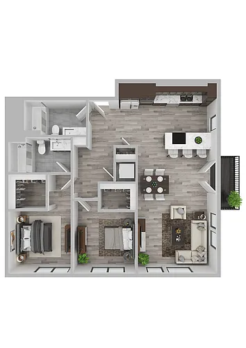 Floor plan Klipsan - 2 Bed C (Diamond)
