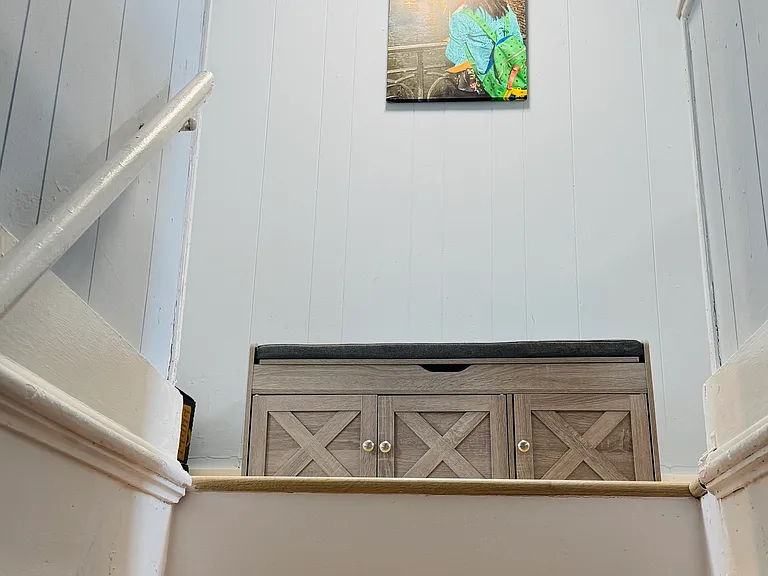 Hardwood stair case