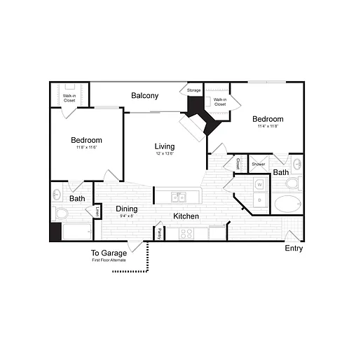 Floor plan Renovated B2