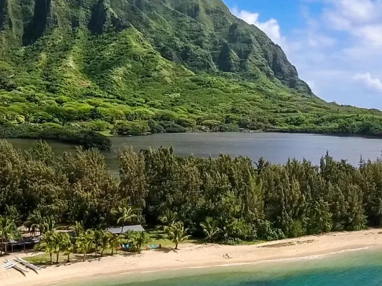Kualoa fish pond down the road