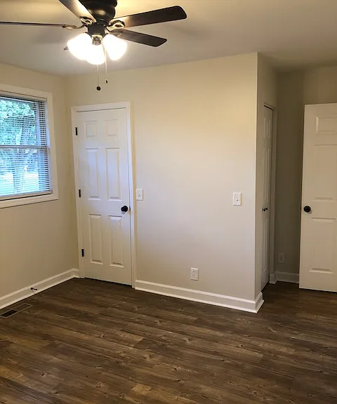Closets in primary room