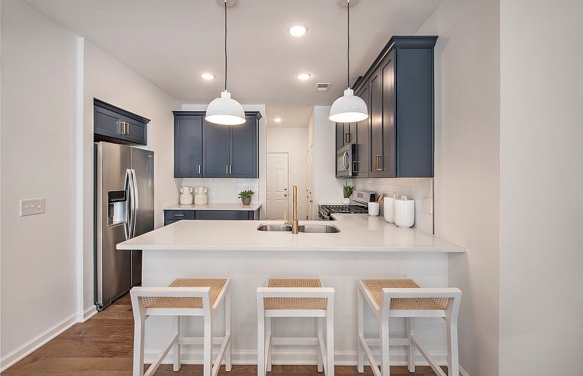 Spacious kitchen in the Bowery townhome