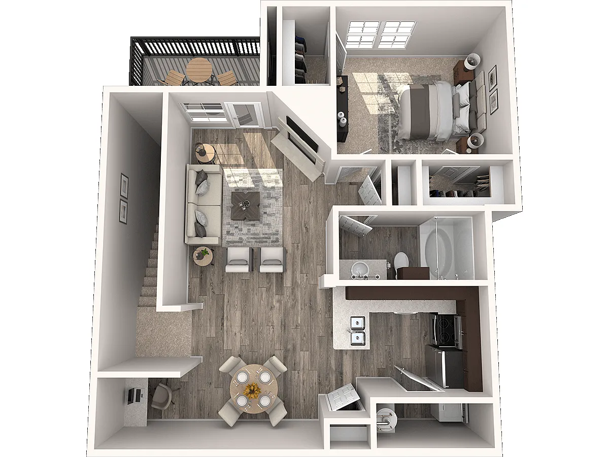 Floor plan A6 939 Sq. Ft. 2nd Fl.