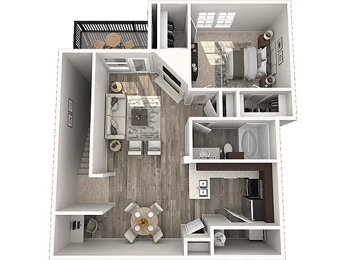 Floor plan A6 939 Sq. Ft. 2nd Fl.