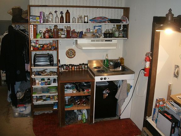 kitchenette with nook on the right (perfect for putting coff