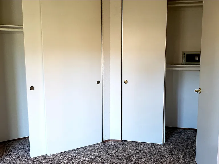 double closets in bedroom
