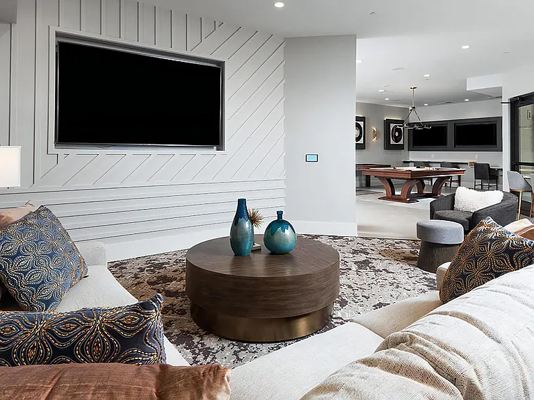Resident Lounge with Ample Seating, TV and Game Area