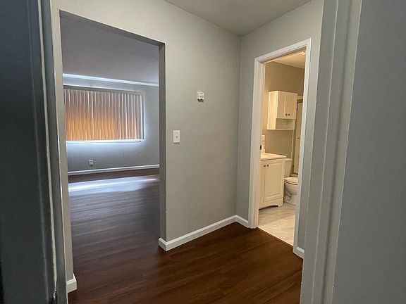 Small hallway with linen closet