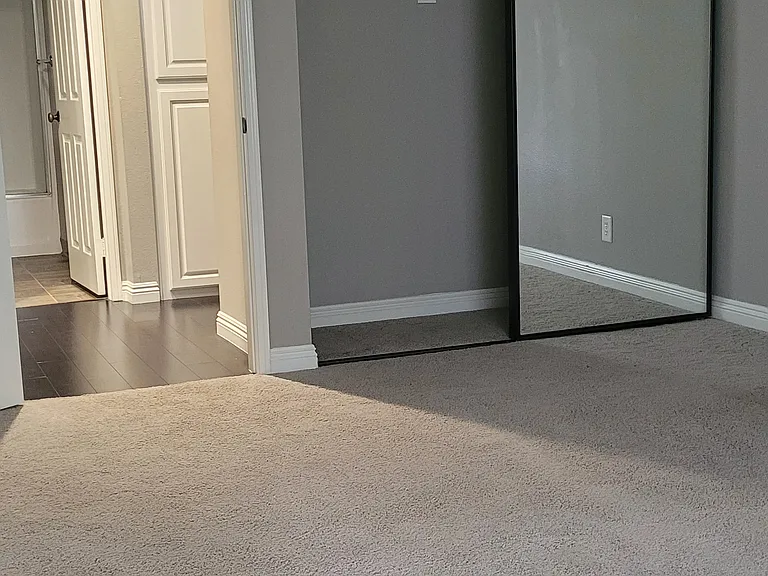 bedroom and closet