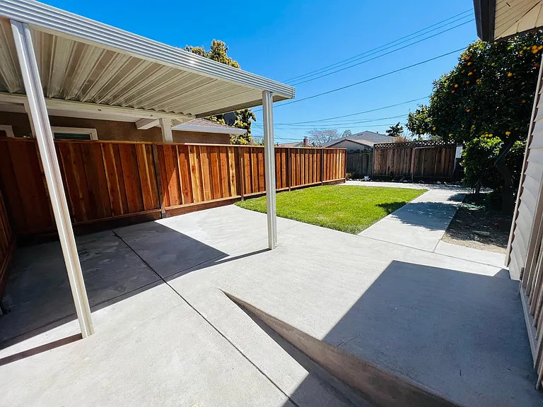Spacious backyard