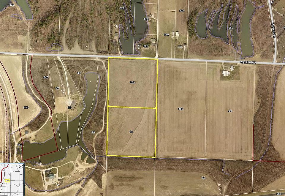 Property outlined in yellow.