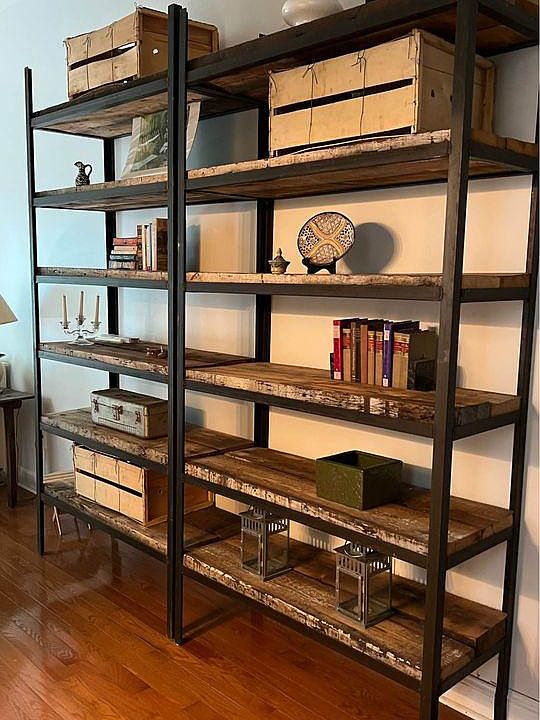 vintage bookcases with plenty of room.