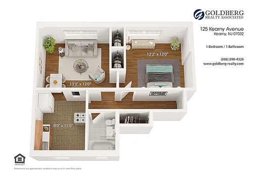 Floor plan 1 Bedroom