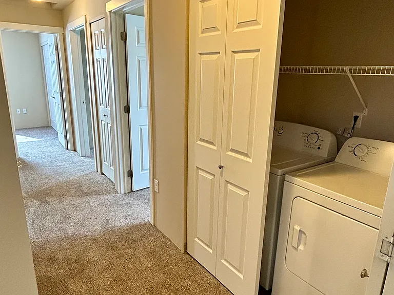 Laundry and hallway