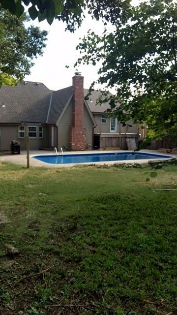 Large Lawn with deck.