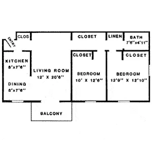 Floor plan 2 Bed