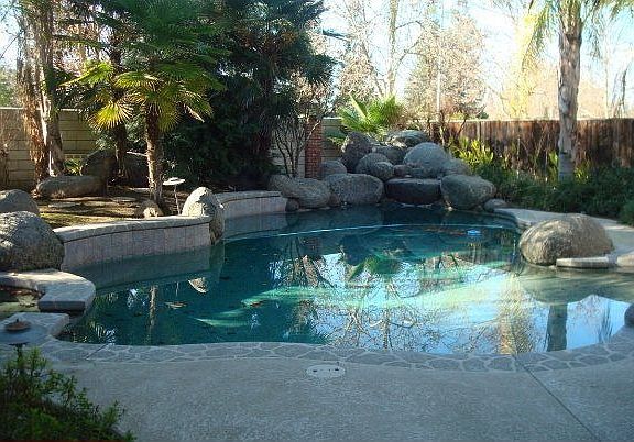 Pool view from downstairs patio