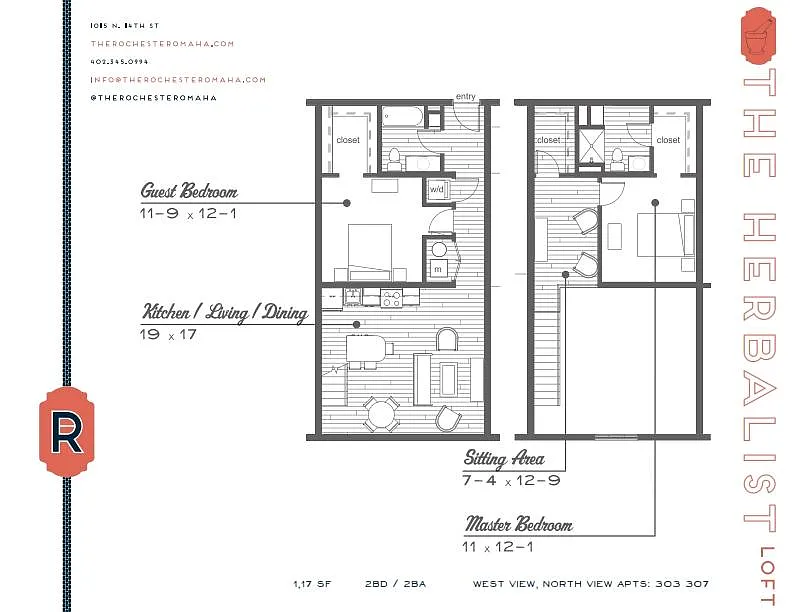 Floor plan The Herbalist Loft