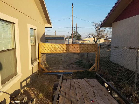 Right (South Side) of house. You can see the shed behinde th