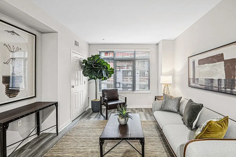 A sofa, a reading chair and lamps at either end all fit with ease.
