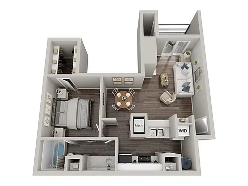 Floor plan 1x1A
