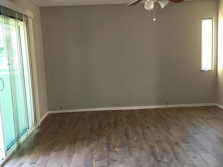 Master bedroom with sliding door to the deck
