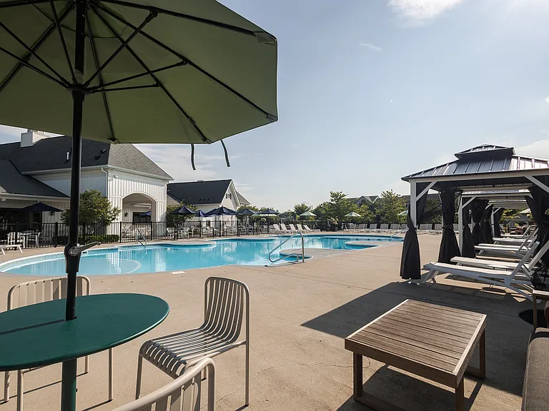Resort inspired pool on site