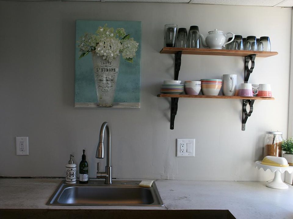 Custom made kitchen shelves