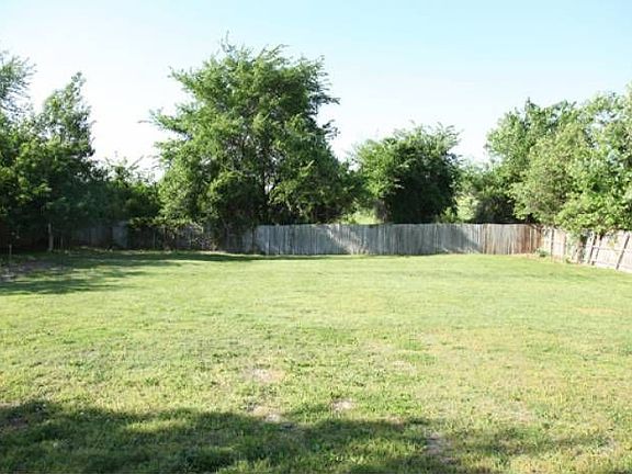large fenced backyard