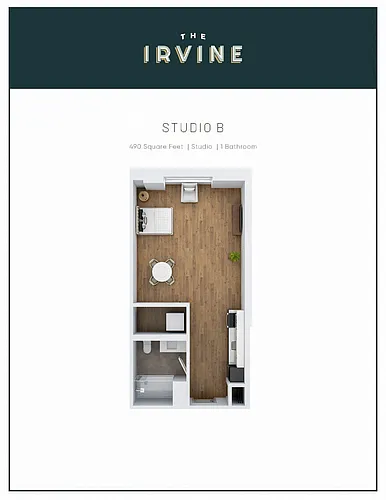 Floor plan Studio B