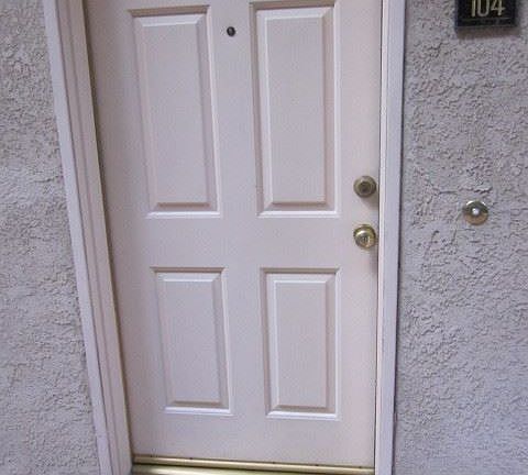 Front door of unit