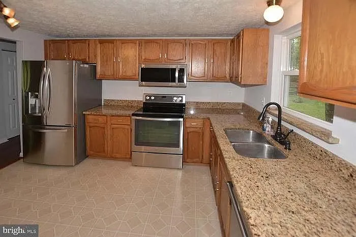 View of kitchen from dining room.