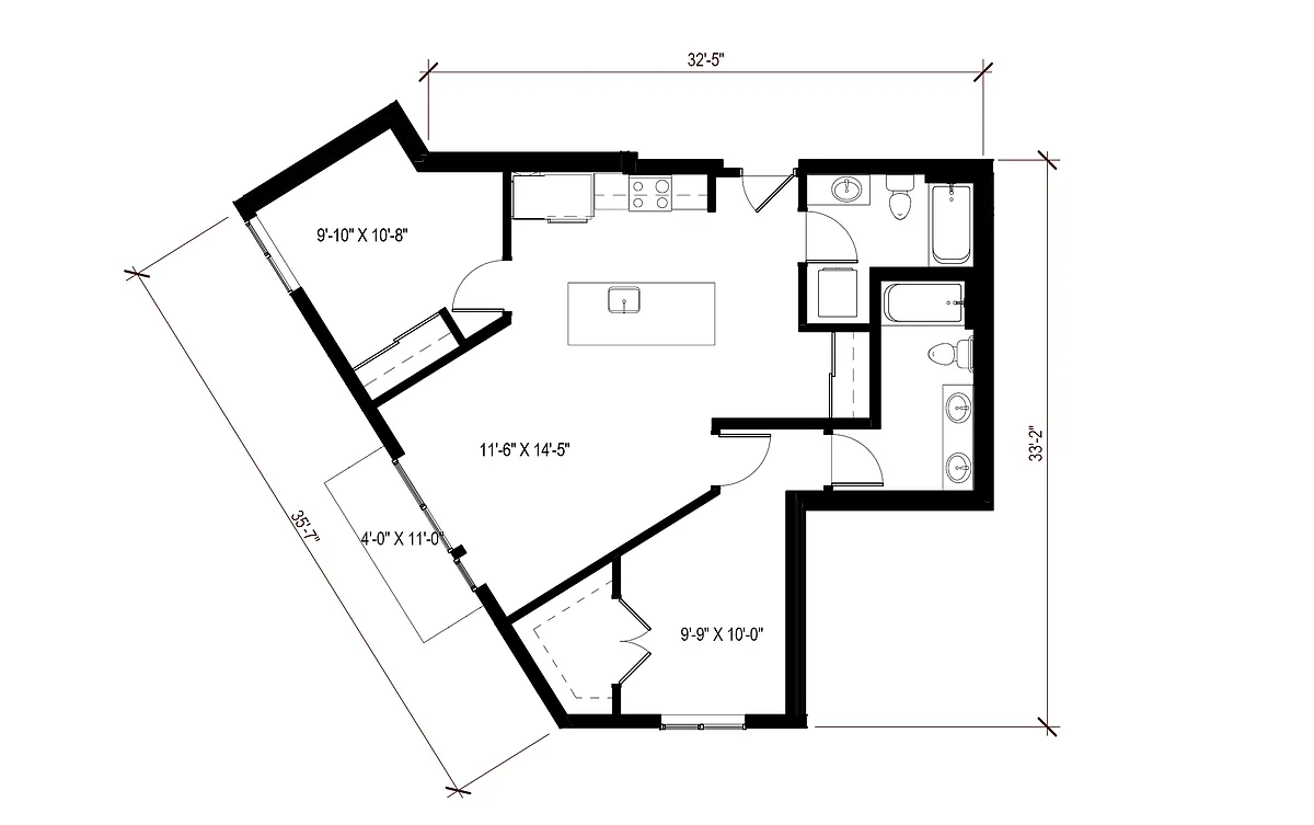 Floor plan 2 Bedroom - C5