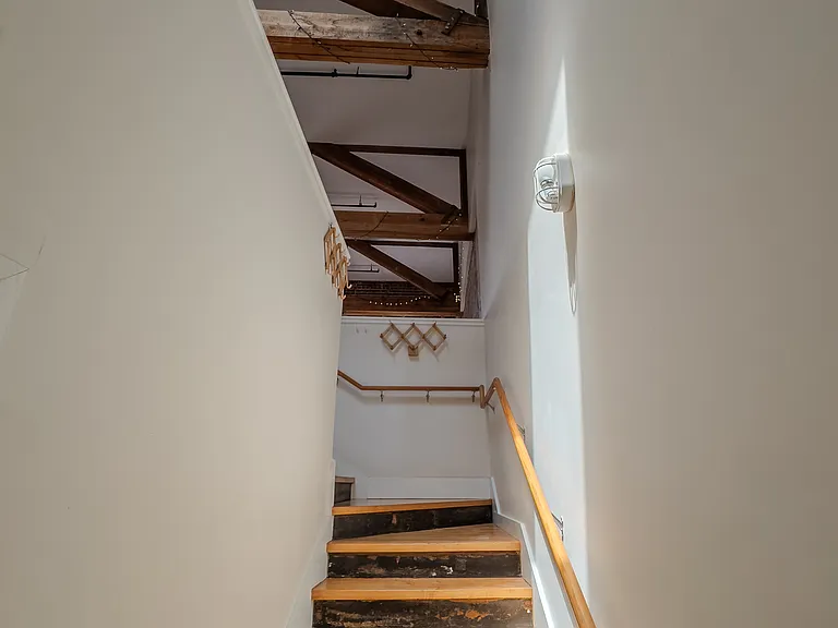 Entry stairs to loft. This is a fourth-floor walk-up.