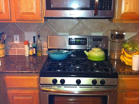 New upgraded gas stove and microwave