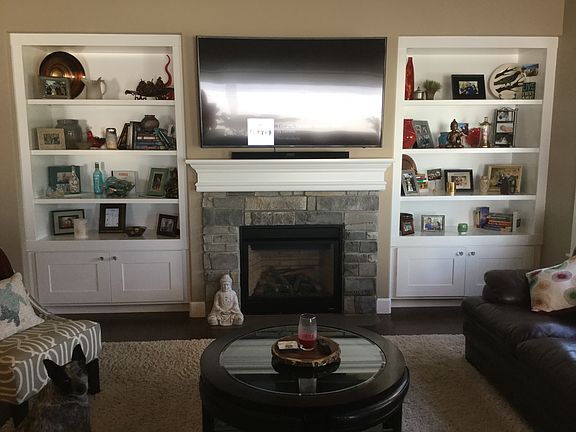 Fireplace w/Built-In Cabinet