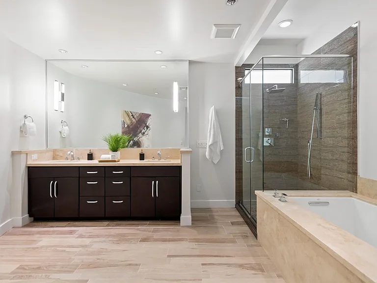 En-Suite Primary Bathroom: Shower and Bathtub