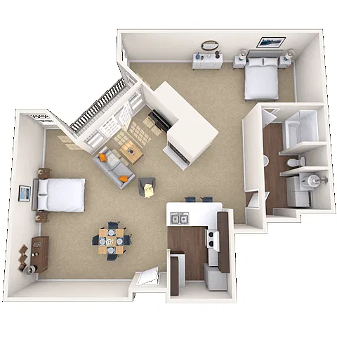 Floor plan Studio 0x1 1211 SF
