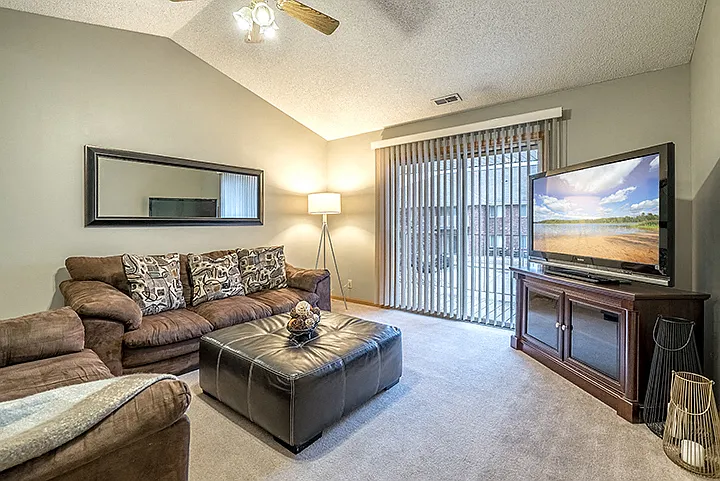 Relax in your cozy living room, with plenty of space for all your furniture.