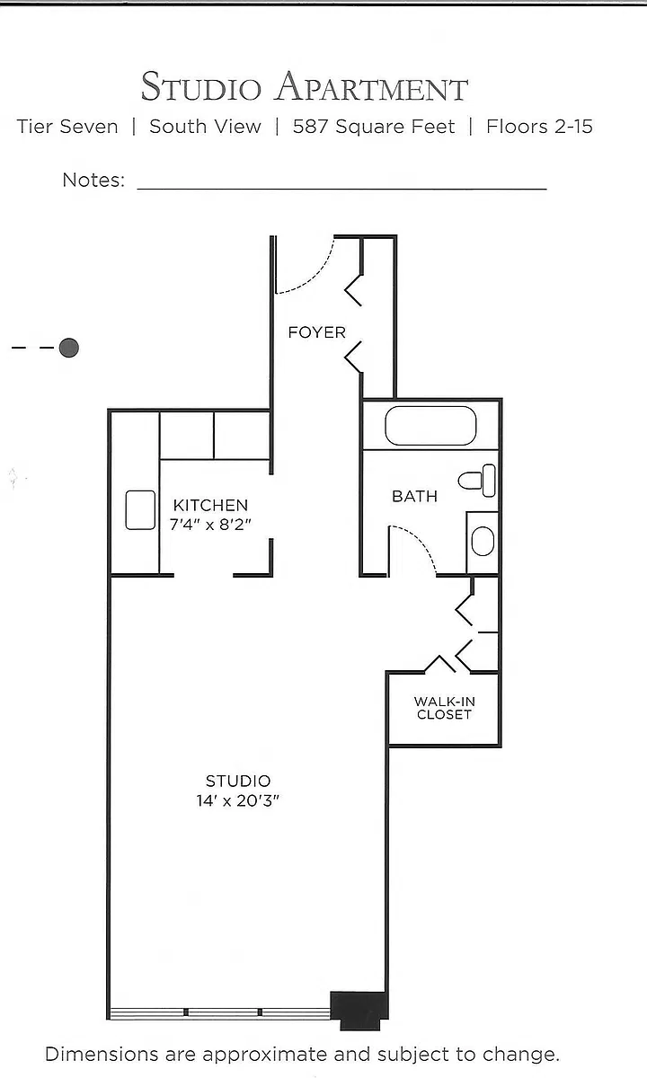 Floor plan Studio