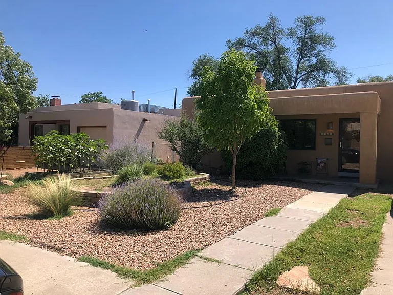 Front yard w/ drip irrigation