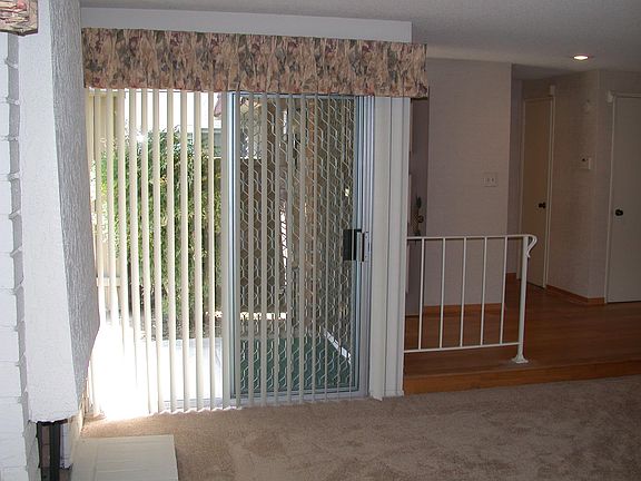 SLIDING SIDE DOOR AS TAKEN FROM THE LIVING ROOM