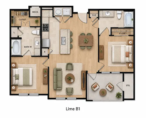 Floor plan B1