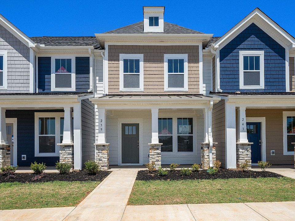 Front Exterior of The Churchill Design by DRB Homes at Trailside at Drayton Mills in Spartanburg, SC