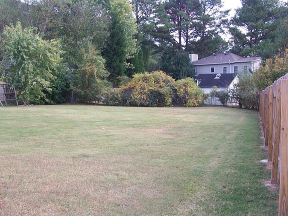 fenced backyard
