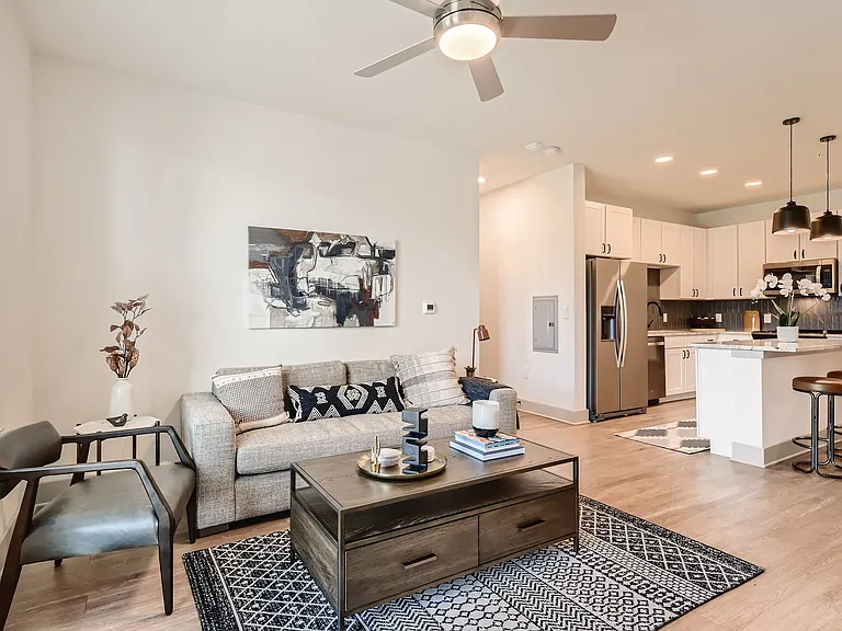 Open-concept living space