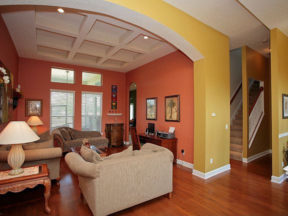 Grand Entrance with coffered ceiling