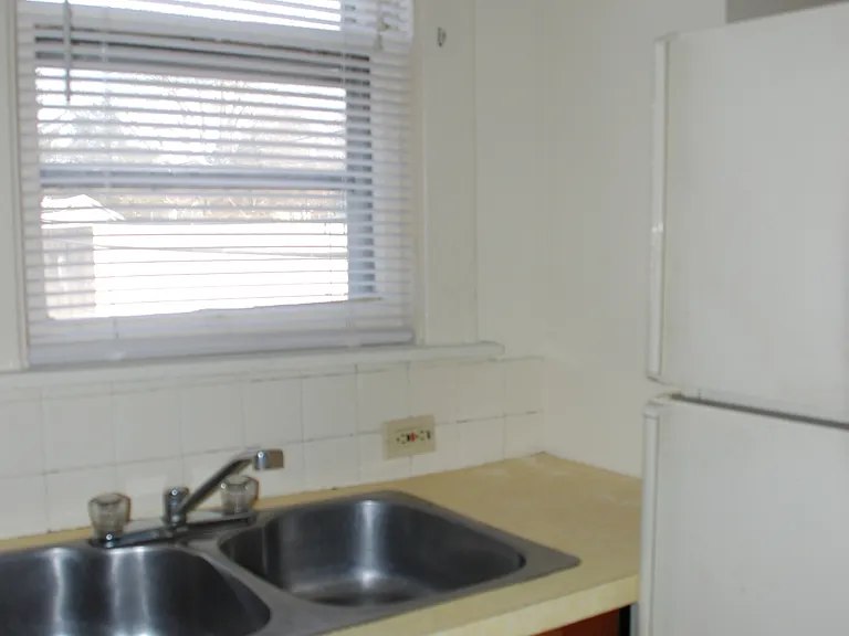 Kitchen sink. The dishwasher was added later.