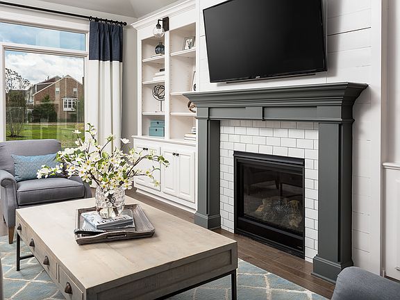 Fireplace w bookcases